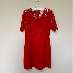 Skies are blue Women cute red cocktail dress